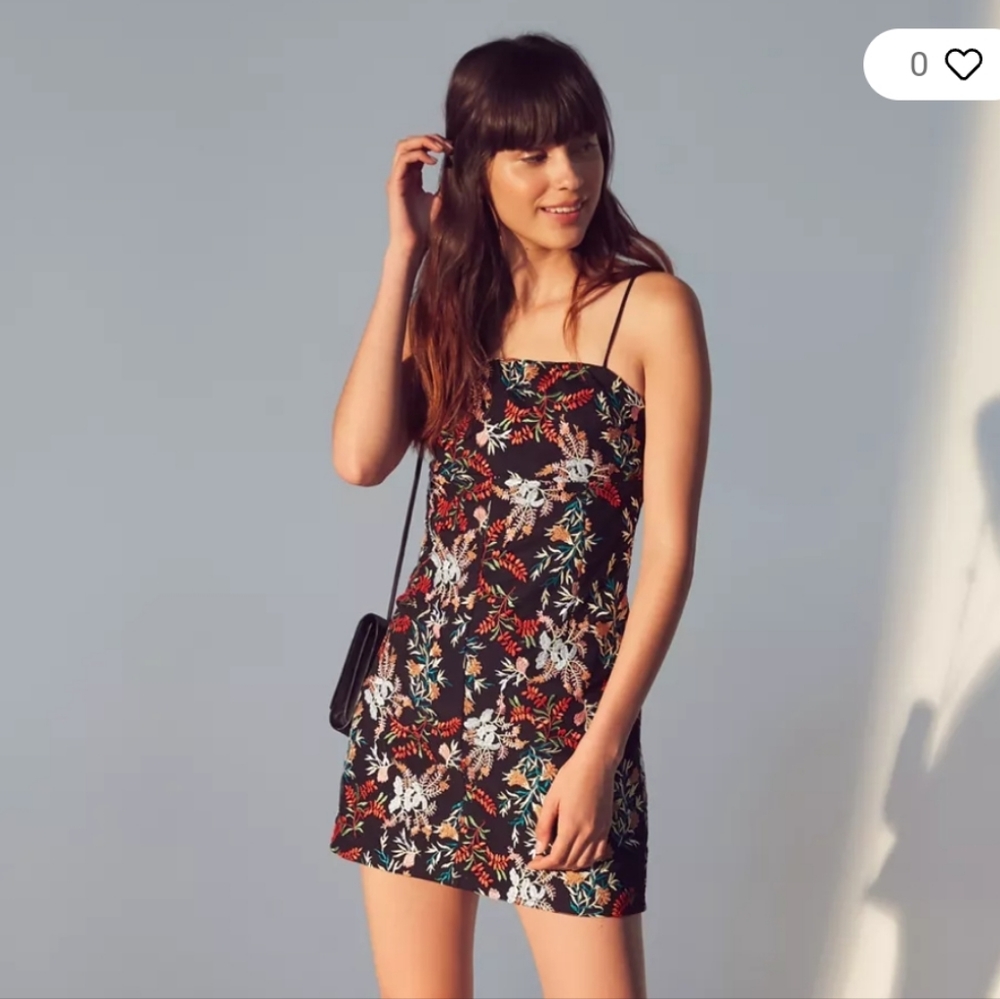 Urban Outfitters M Black embroidered Dress